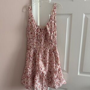 Abercrombie Floral Smocked Sundress in Cream and Dusty Rose